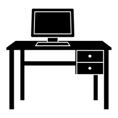 computer table vector illustration 