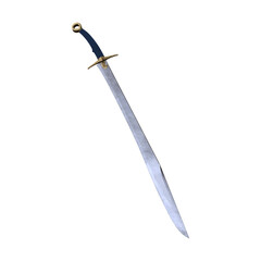 3d render medieval iron sword isolated