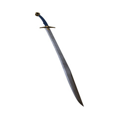 3d render medieval iron sword isolated
