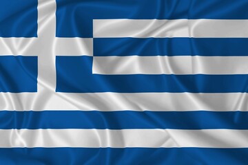 Fototapeta premium Flag of Greece waving in the wind