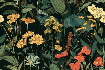 A fascinating and enchanting world of tropical plants and flowers thriving everywhere