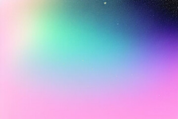 Fototapeta premium Aura background. Gradient aurora style. Gradation ombre y2k. Soft rainbow texture. Light pink, purple, blue, green, yellow design for print. Groovy foil. Iridescent metal effect. Vector illustration