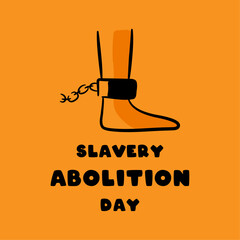 Slavery Abolition Day. Flat design vector.