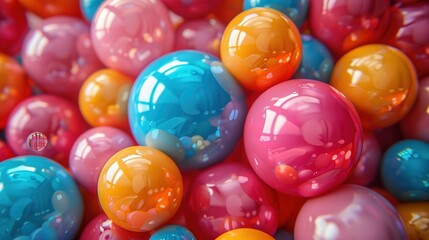 Polychromatic Orbs Background