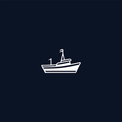 Obraz premium logo or symbol of a cruise ship sailing in the middle of the ocean