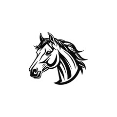 Horse logo. Stallion emblem.