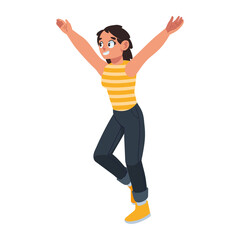 yellow day happy woman