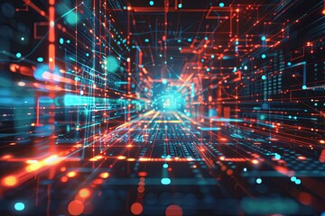 Digital Transformation, System Engineering and Programming Abstract Background