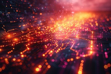 Obraz premium Digital Transformation, System Engineering and Programming Abstract Background