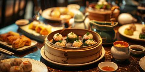 Fototapeta premium Dim Sum on the table