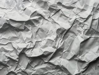 Detailed view of a crumpled paper surface with prominent folds and creases. Grunge texture concept