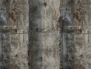 A wall made of concrete with a rough texture and a few holes