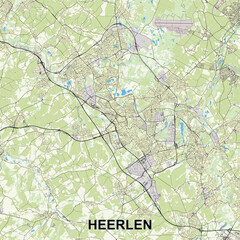 Heerlen, Netherlands Poster map art
