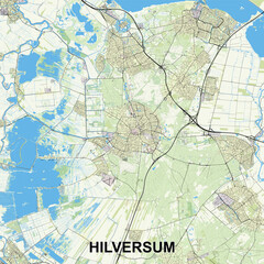 Hilversum, Netherlands Poster map art