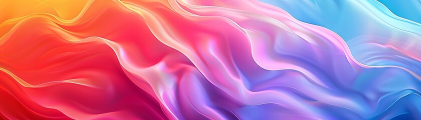 Obraz premium Vibrant Gradient Wave Pattern Abstract Background