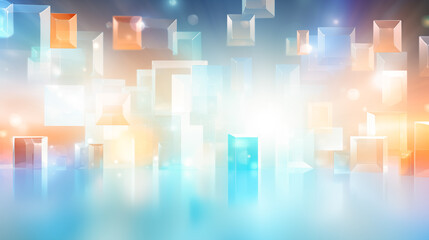 Colorful crystal cubes background