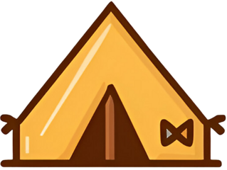 Tent isolated on a transparent background