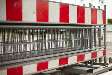 Barriers for a construction site. 
