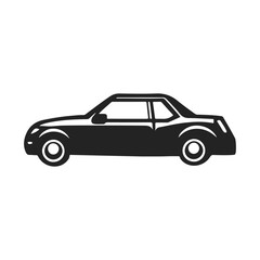 Simple car vector illustration. Car silhouette.