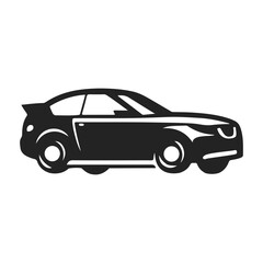 Simple Car silhouette vector illustration.