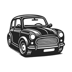 Vintage Car silhouette vector illustration