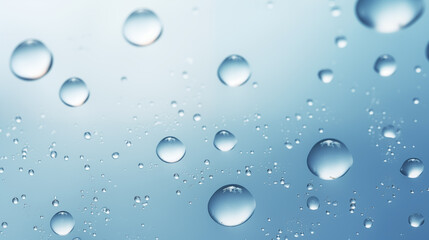Water drops on blue background