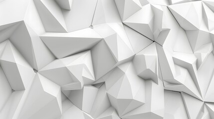 Obraz premium White polygon textured background.
