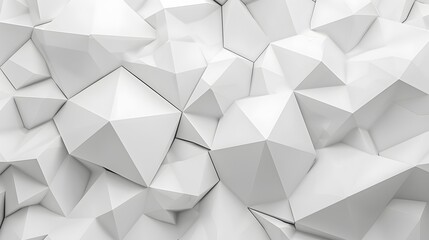 Obraz premium White polygon textured background.