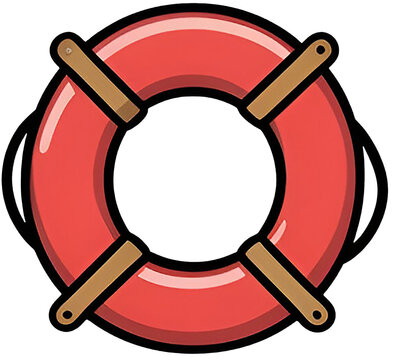 Safety tube isolated on a transparent background