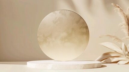 Modern Cylinder Podium for Product Showcase and Promotion, mock up, advertising. show cosmetic product, Podium, stage pedestal, 3D pastel cylinder pedestal podium. Realistic 3d