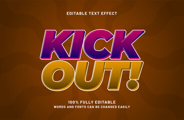 kick out editable text effect