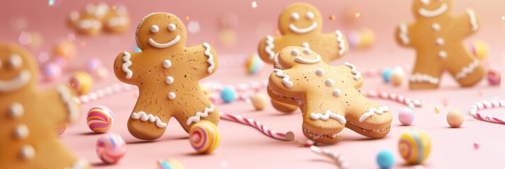 Obraz premium national gingerbread day with space area for text