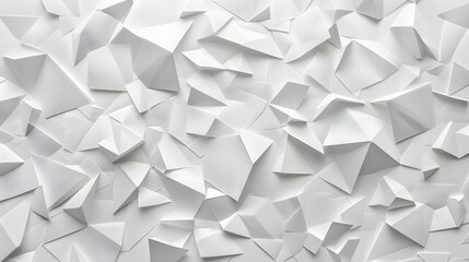 White polygon textured background.