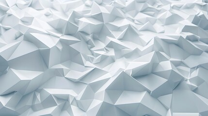 White polygon textured background.