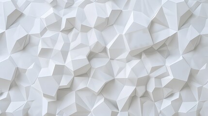 White polygon textured background.