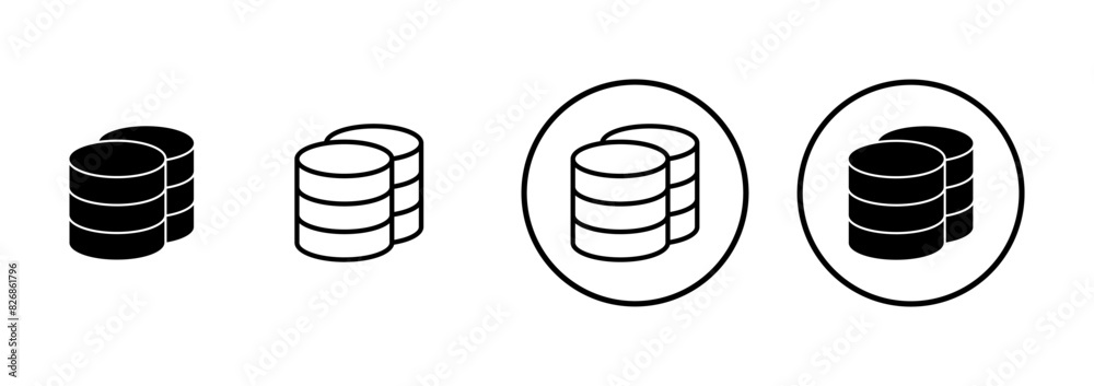 Poster database icon vector isolated on white background. database vector icon
