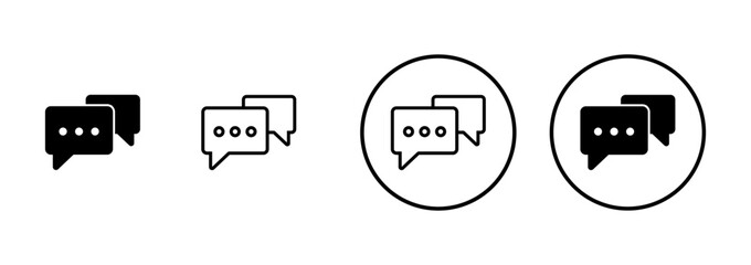 Chat icon vector isolated on white background. Chat vector icon. Speech bubble. message. contact us