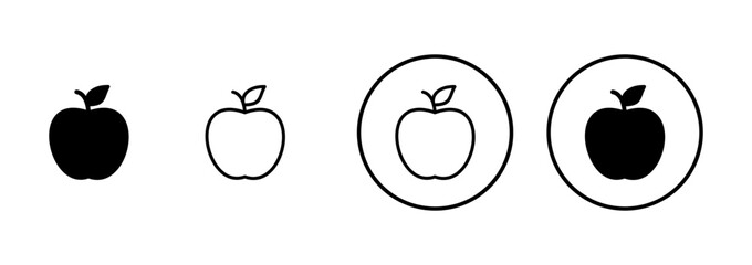 Apple icon vector isolated on white background. Apple vector icon.