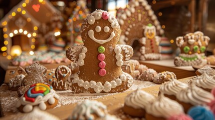 Fototapeta premium national gingerbread background concept