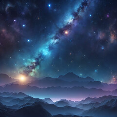 starry night sky with stars