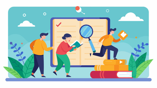 A virtual scavenger hunt within the ebook where club members have to find hidden interactive elements to earn points and prizes.. Vector illustration