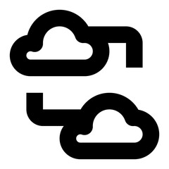 cloud computing line icon for user interface