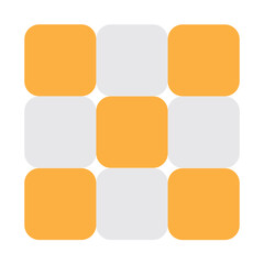 Simple gray and orange chess box