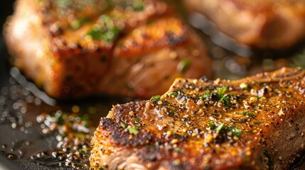 Close-up of seasoned pork chops ready for cooking, highlighting the versatility of meat