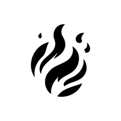 Obraz premium Vector silhouette graphic fireball flames dangerous combustion