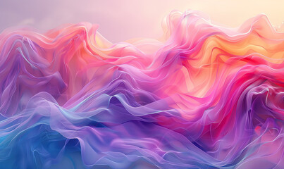 Abstract wave of pastel colors the screen, calming spaces or meditation  , Generate AI