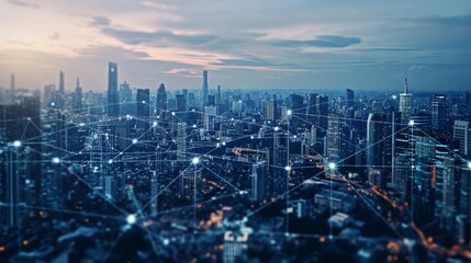 A network of smart cities interconnected by AI-driven infrastructure, promoting sustainability and efficiency on a global scale. 32k, full ultra HD, high resolution