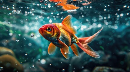 Fish that are red under the water - Powered by Adobe