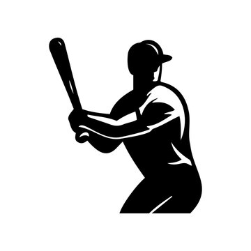 recommend clip art: Baseball player silhouette design vector Elements for baseball