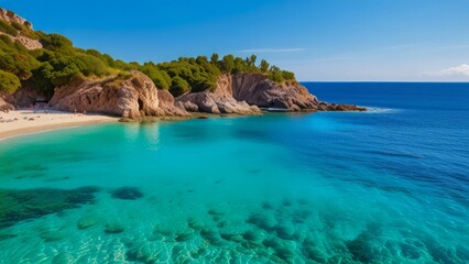 Obraz premium Amazing natural scenery of ocean waves